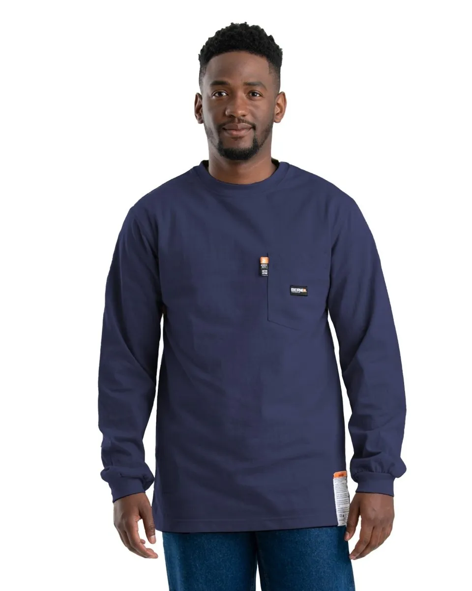 Flame Resistant Crew Neck Pocket T-Shirt