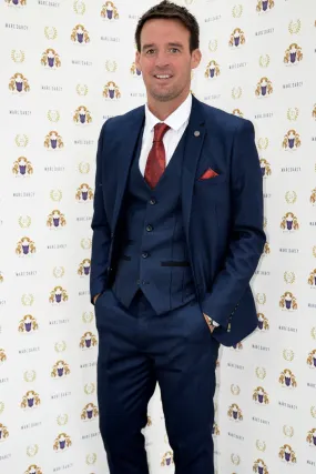 Former Crystal Palace Footballer Matt Jansen in Callum Blue Suit