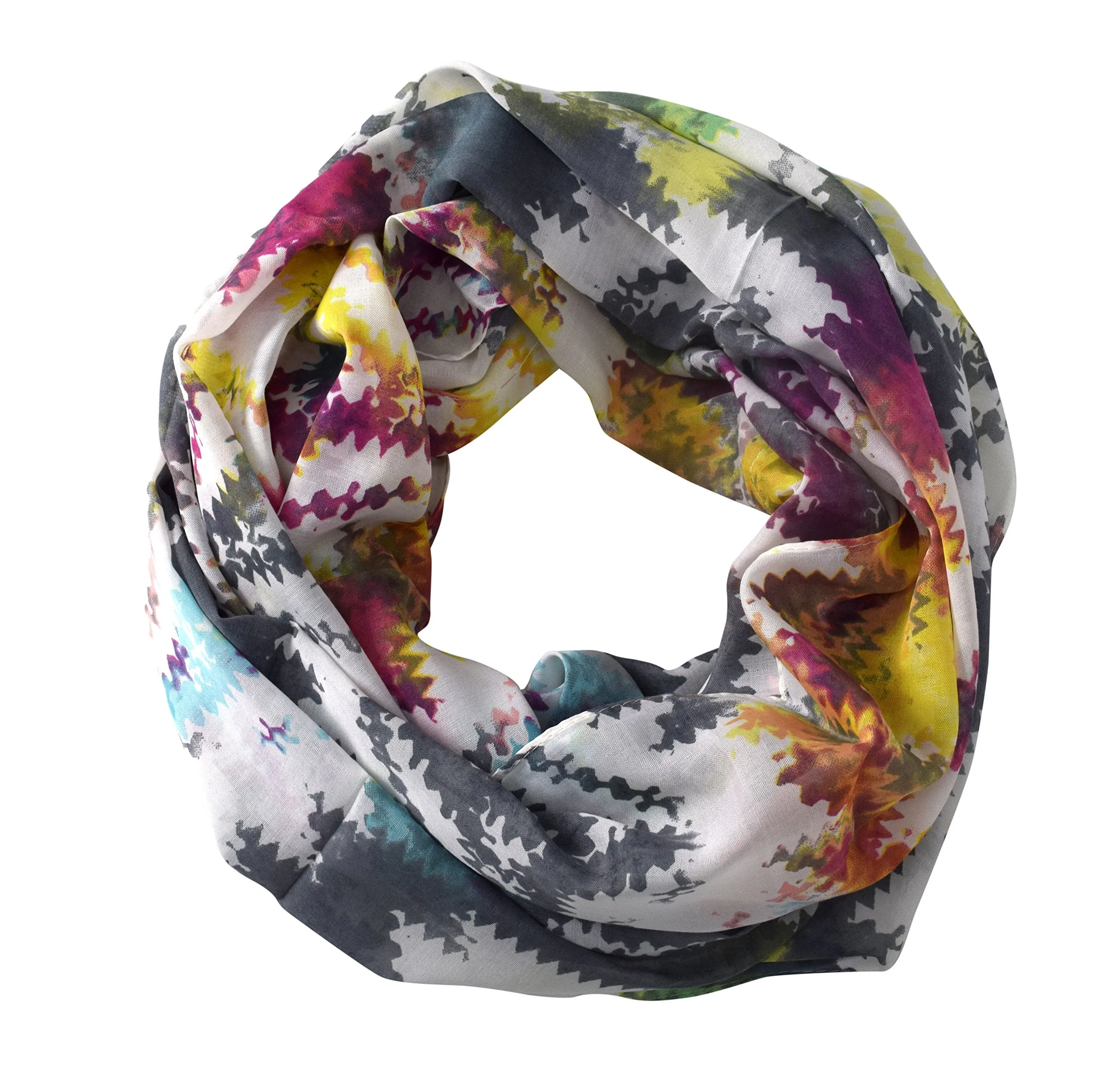 Funky Abstract Print Light Weight Infinity Loop Scarves