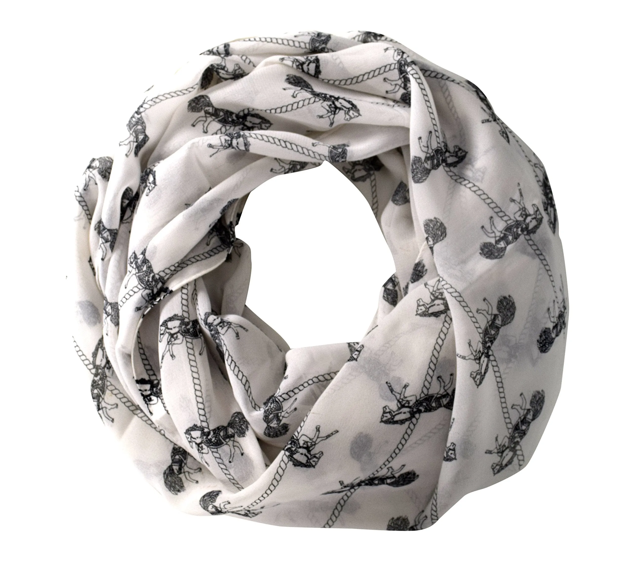 Funky Abstract Print Light Weight Infinity Loop Scarves