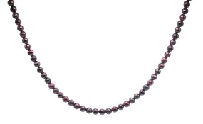 Garnet Necklace for Men/Women - Spiritual Protection Stones - January Birthday Natural Garnet Gemstone Necklace 6mm 8mm 10mm Bead Diameter