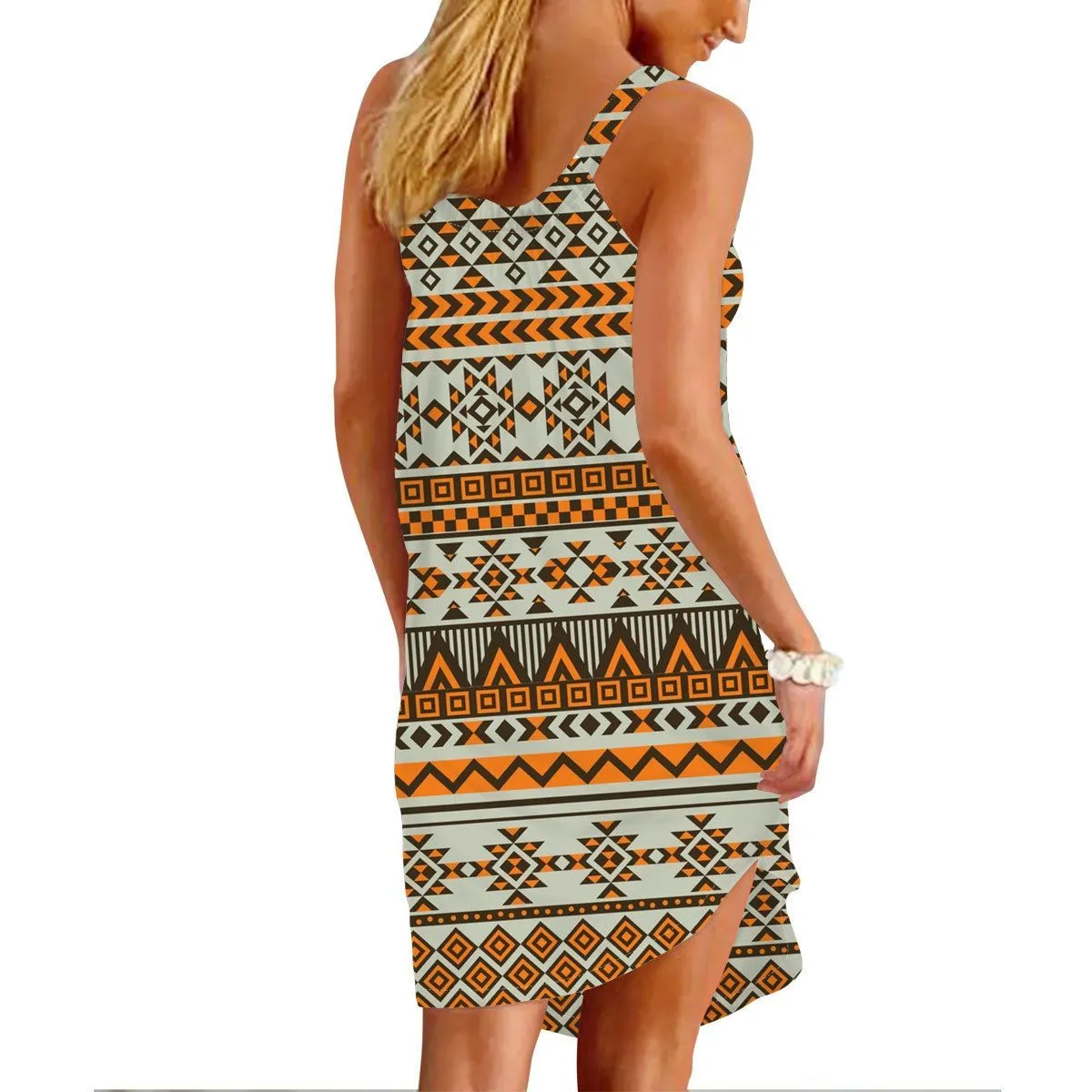 Gearhuman 3D American Native Sleeveless Beach Dress