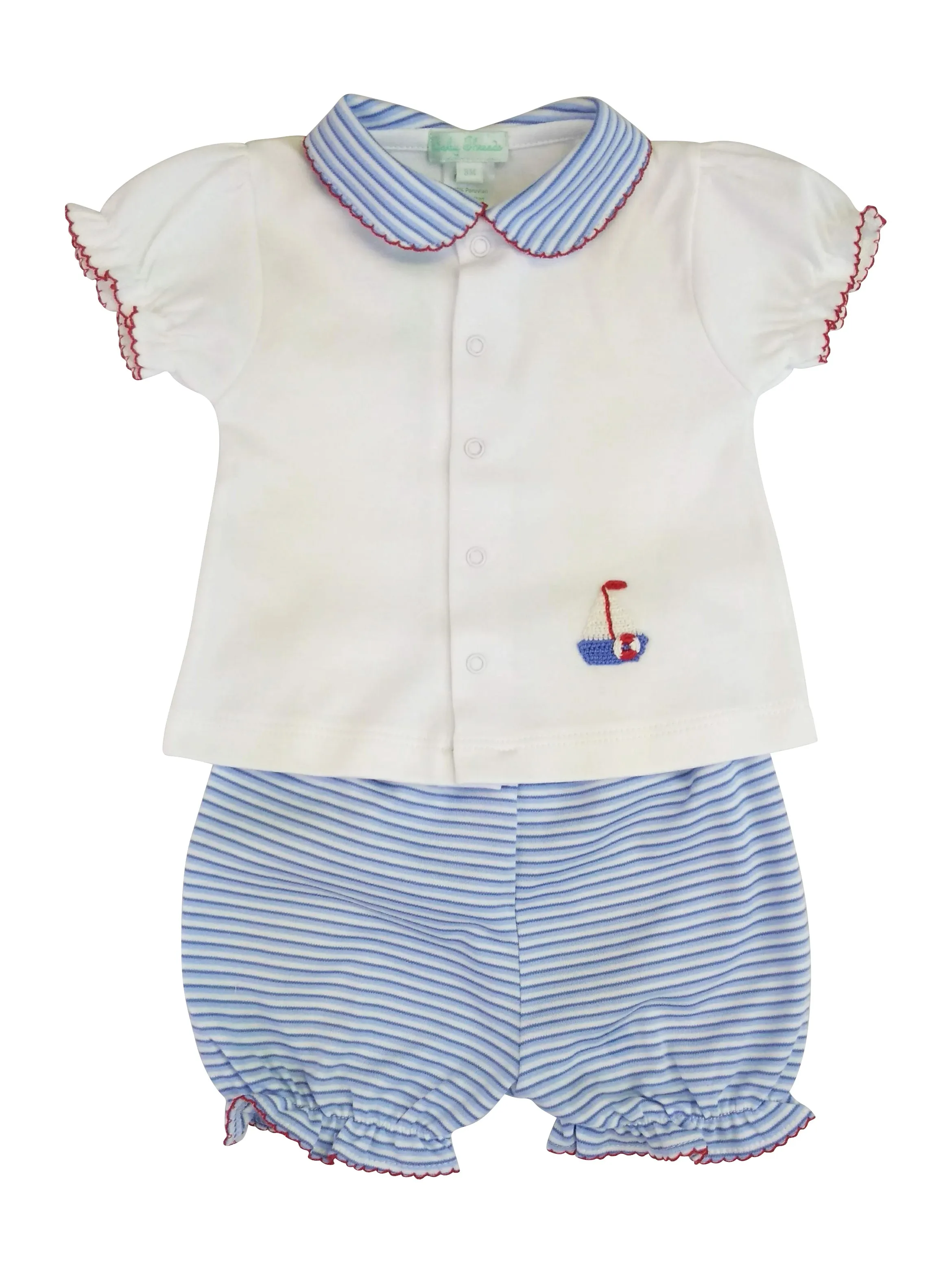 Girl's Crochet Sailboat Dress Set