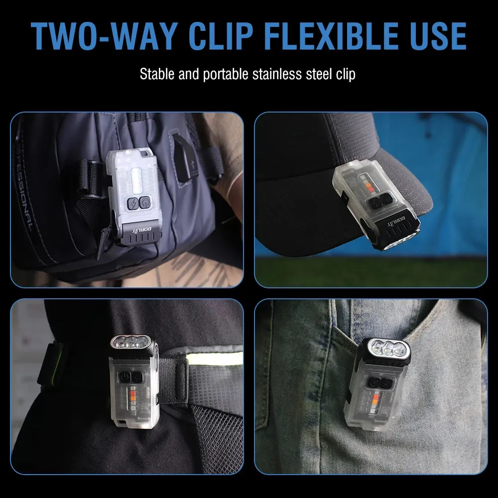 GlowClip V15 LED Keychain Flashlight