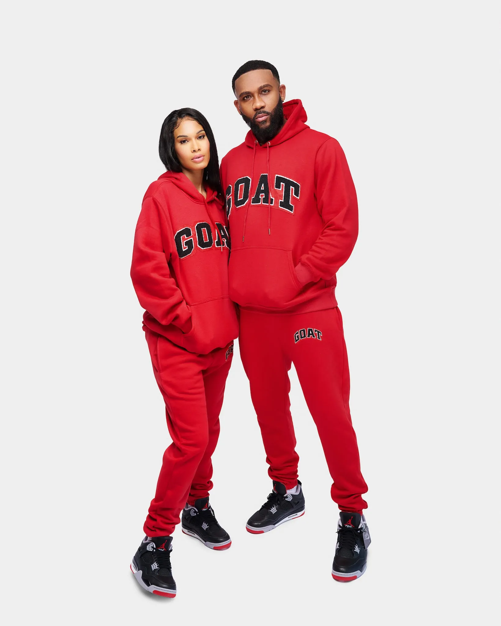 GOAT Arch Logo Chenille Sweatsuit (Red/Black)