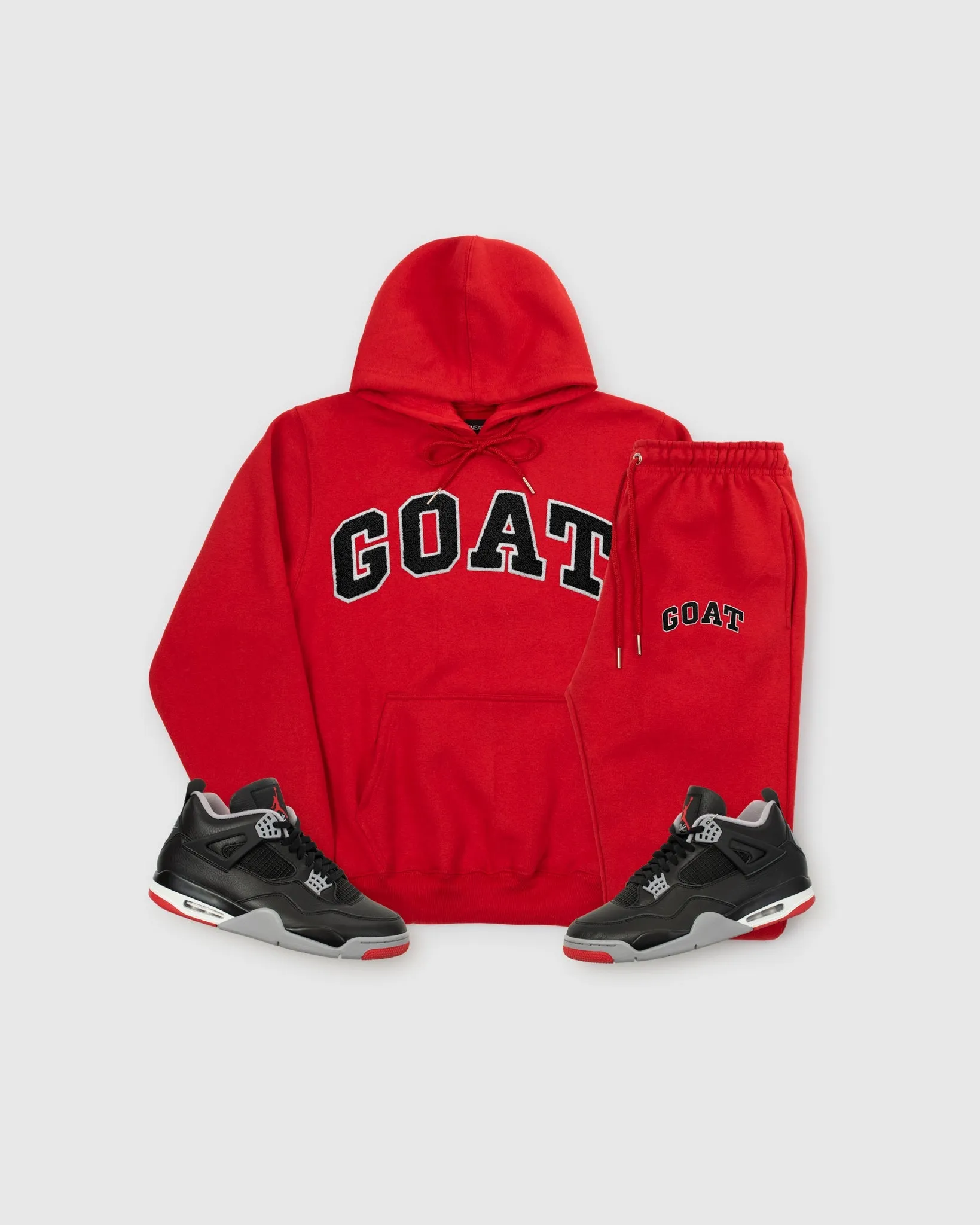 GOAT Arch Logo Chenille Sweatsuit (Red/Black)