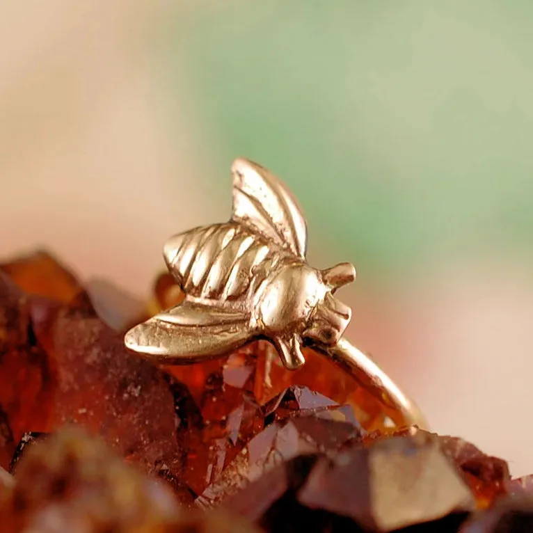 Gold Bee Nose Ring