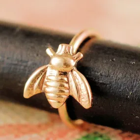 Gold Bee Nose Ring