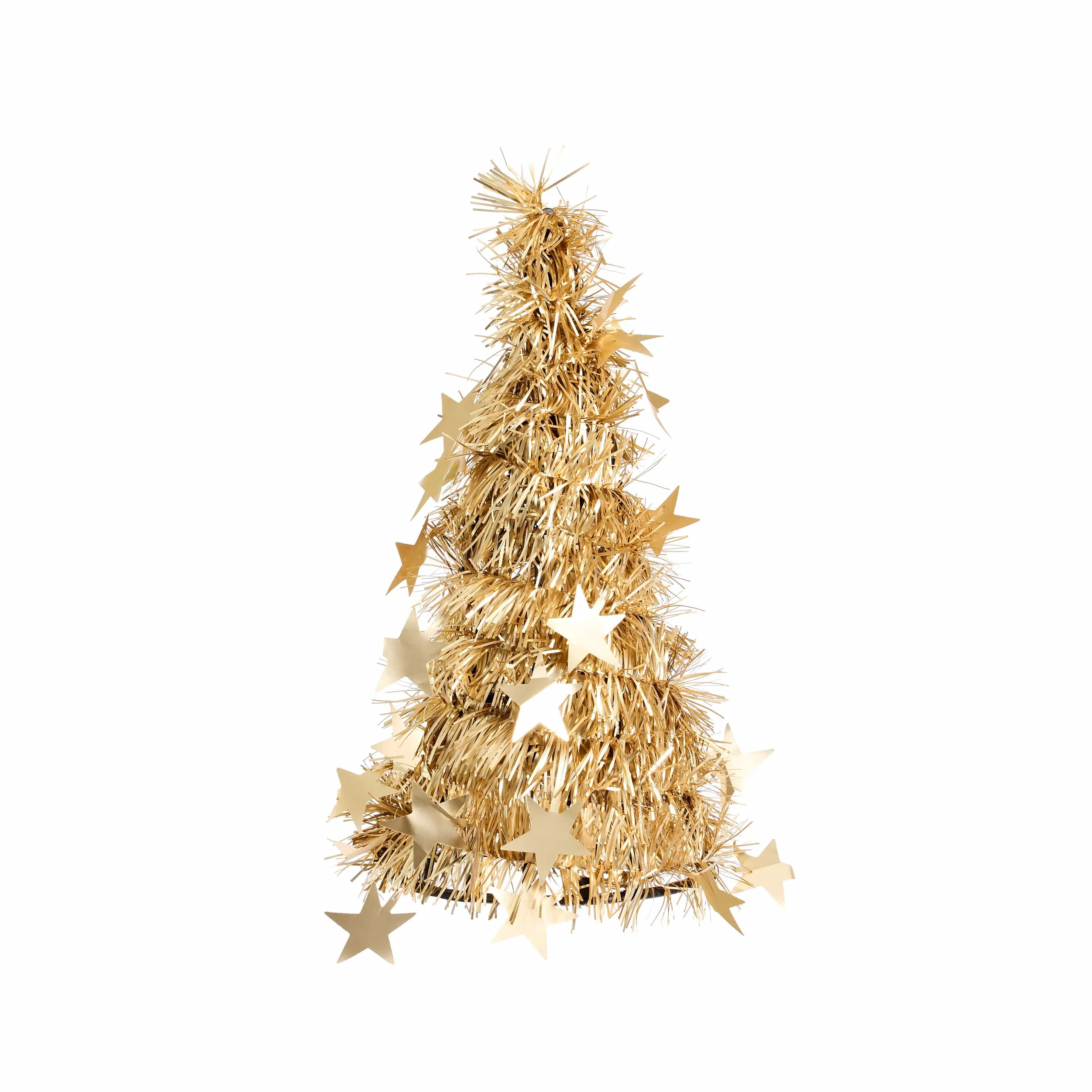 Gold Tinsel Tree (26cm)