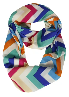 Gorgeous Green Summer fashion Bright and Beautiful Chevron Design Infinity Scarf