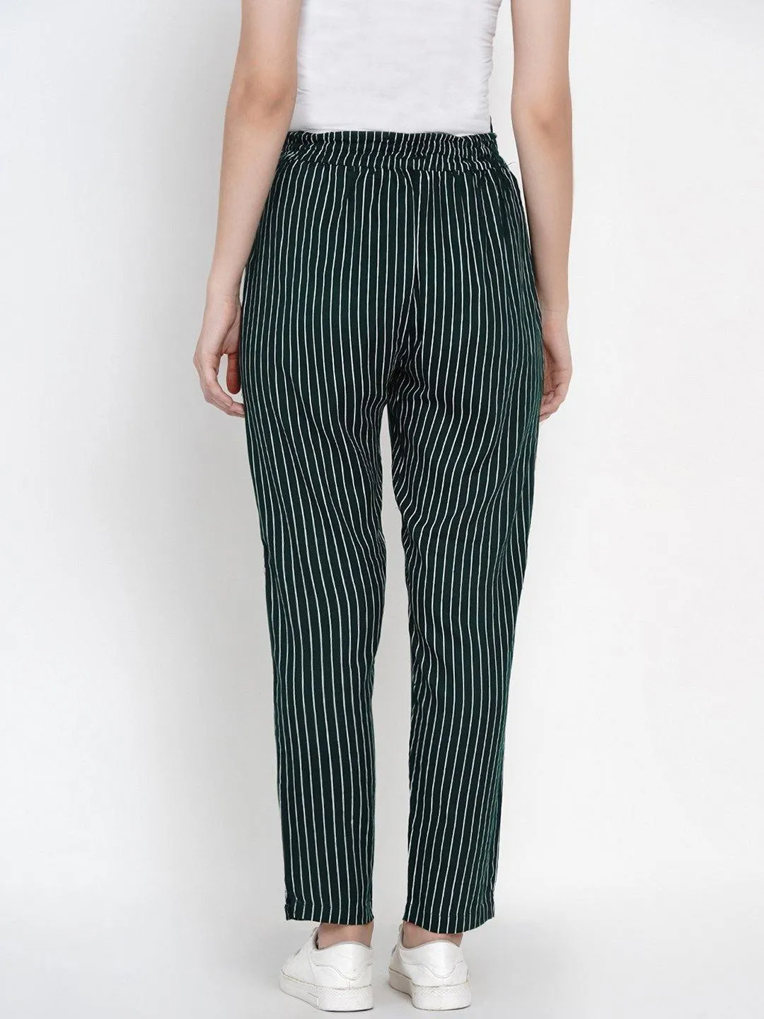 Green Straight Maternity High waisted Pants