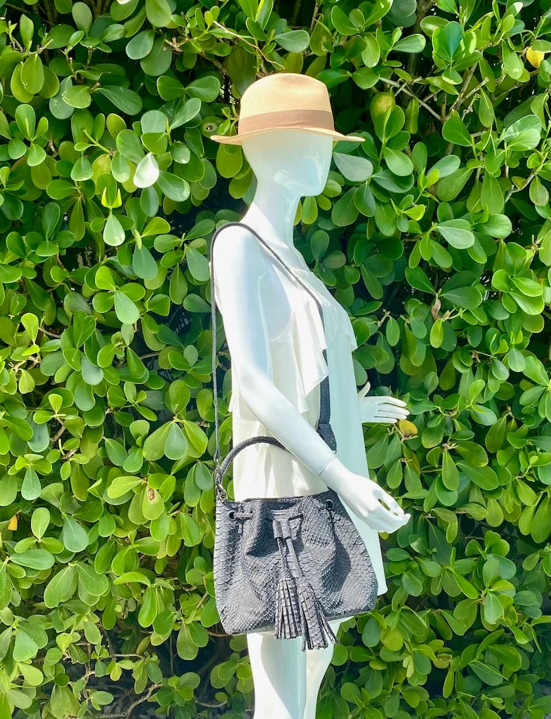 Grey Stonewashed Bucket Bag