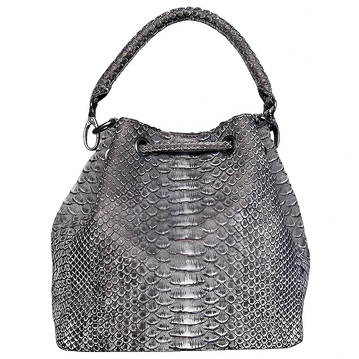 Grey Stonewashed Bucket Bag