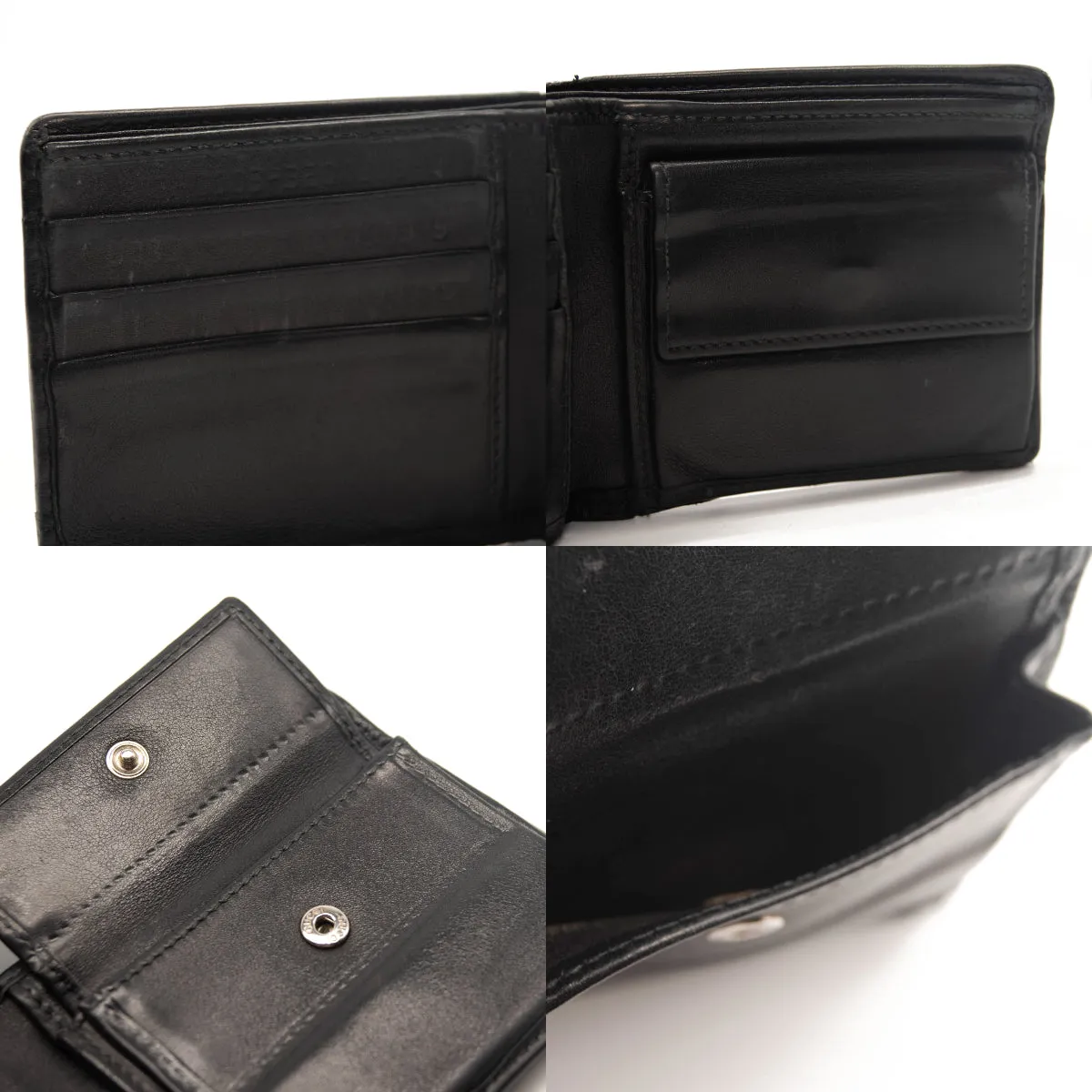 Gucci Black GG Logo Microguccissima Leather Bifold Wallet