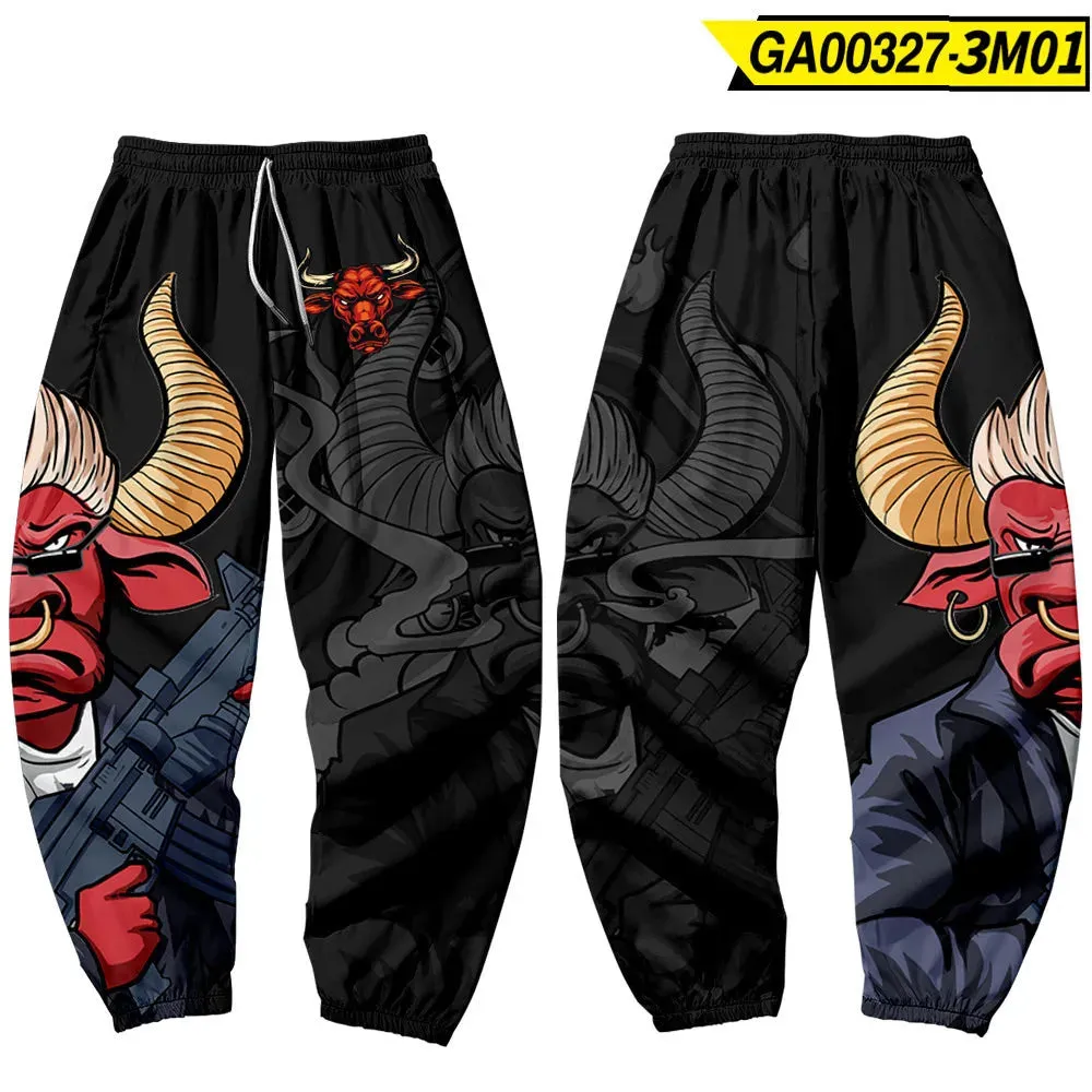 Harajuku Jogger Trousers Streetwear Japanese Style Anime Sweatpants Men Multi Pocket Long Cargo Pant Pants Plus Size 4XL 5XL 6XL