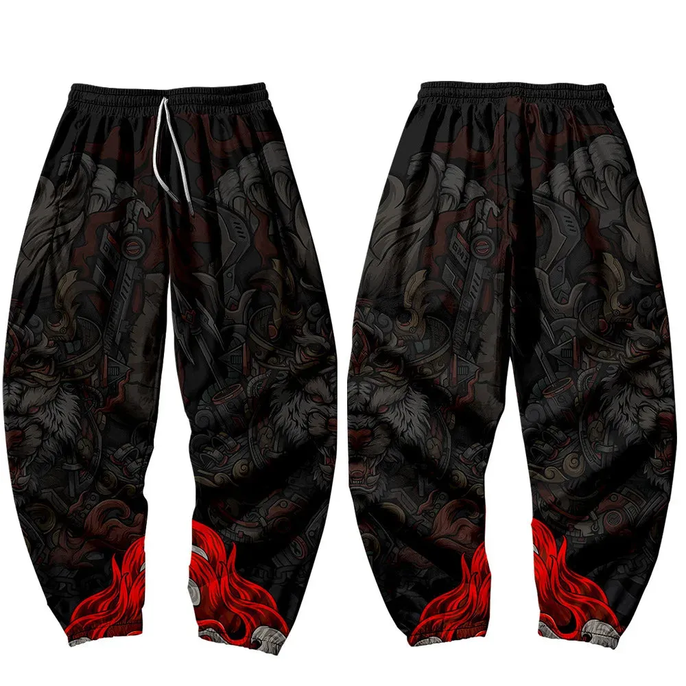 Harajuku Jogger Trousers Streetwear Japanese Style Anime Sweatpants Men Multi Pocket Long Cargo Pant Pants Plus Size 4XL 5XL 6XL