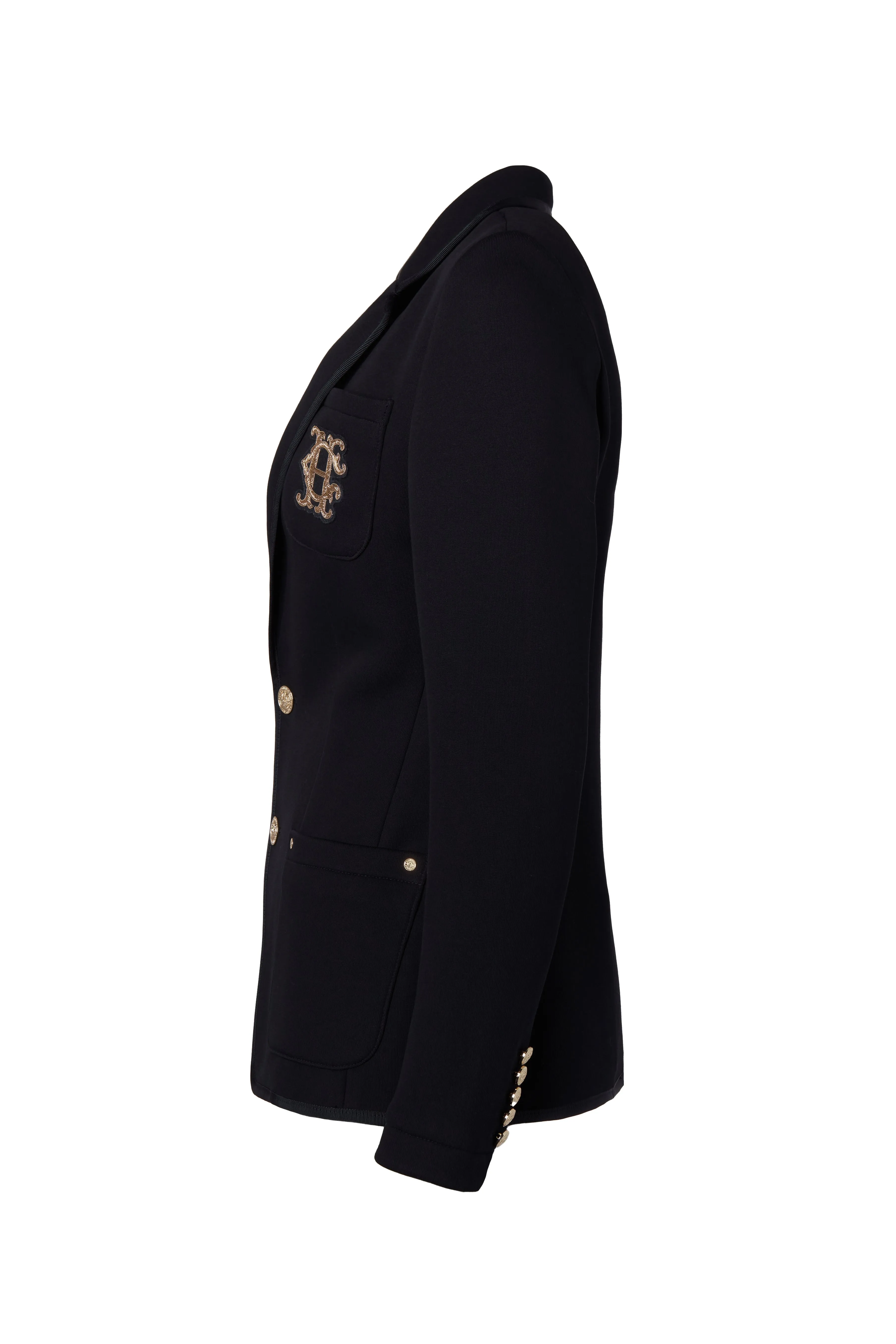 Henley Blazer (Black Black)