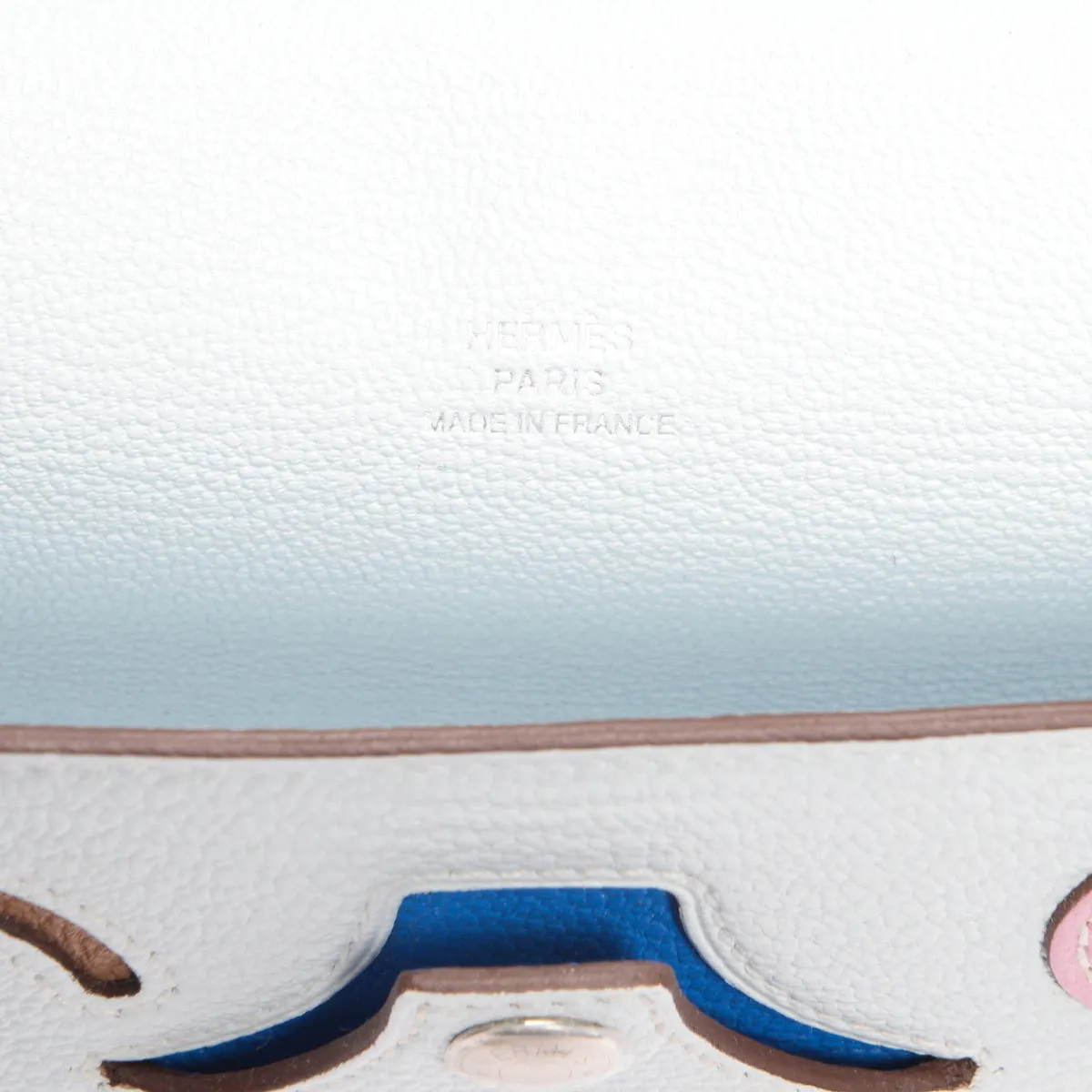 Hermes Bleu Brume/Bleu Hydra Chevre In The Loop Wink Glasses Case