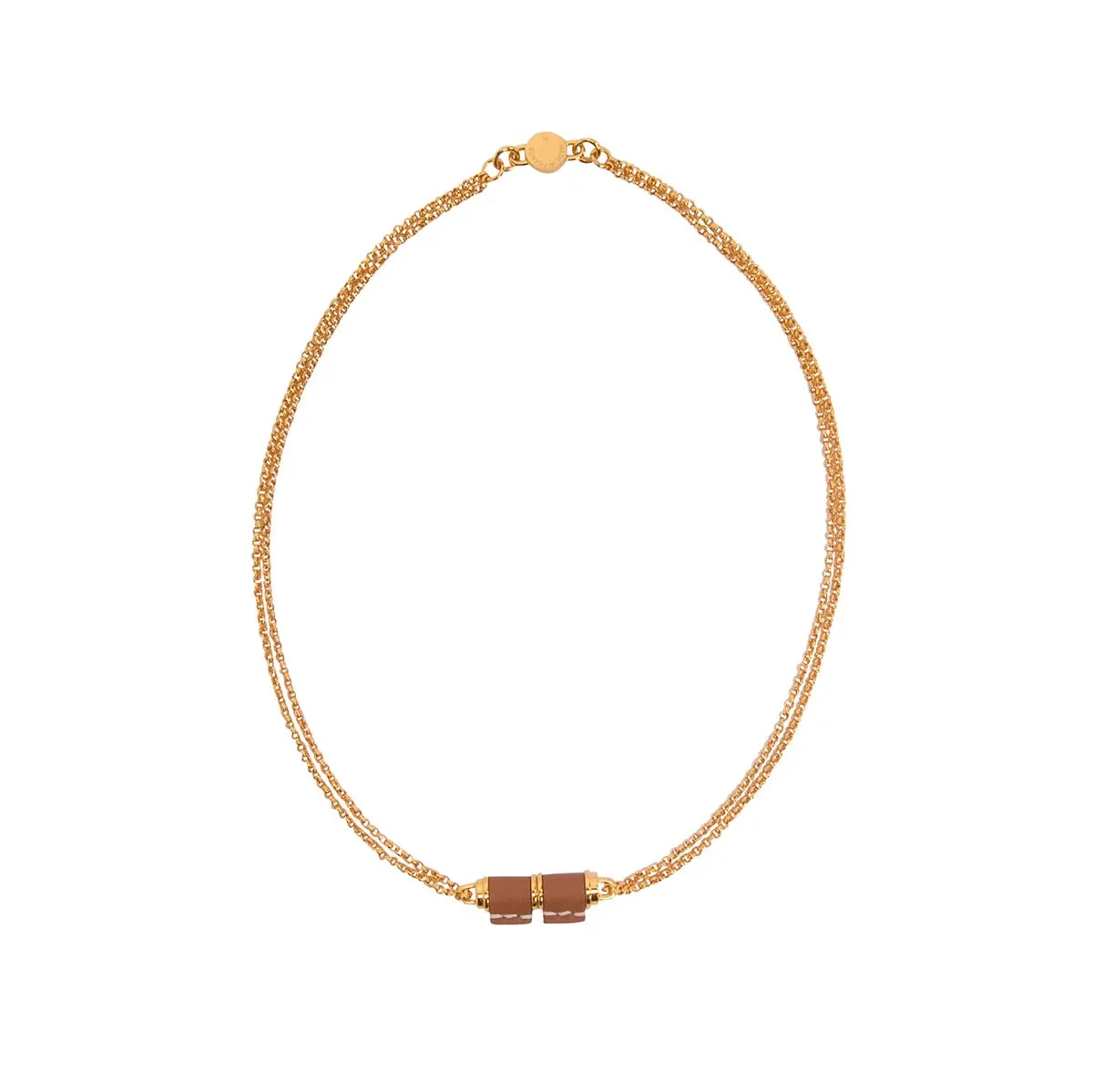 Hermes Gold Plated Charniere Small Model Necklace