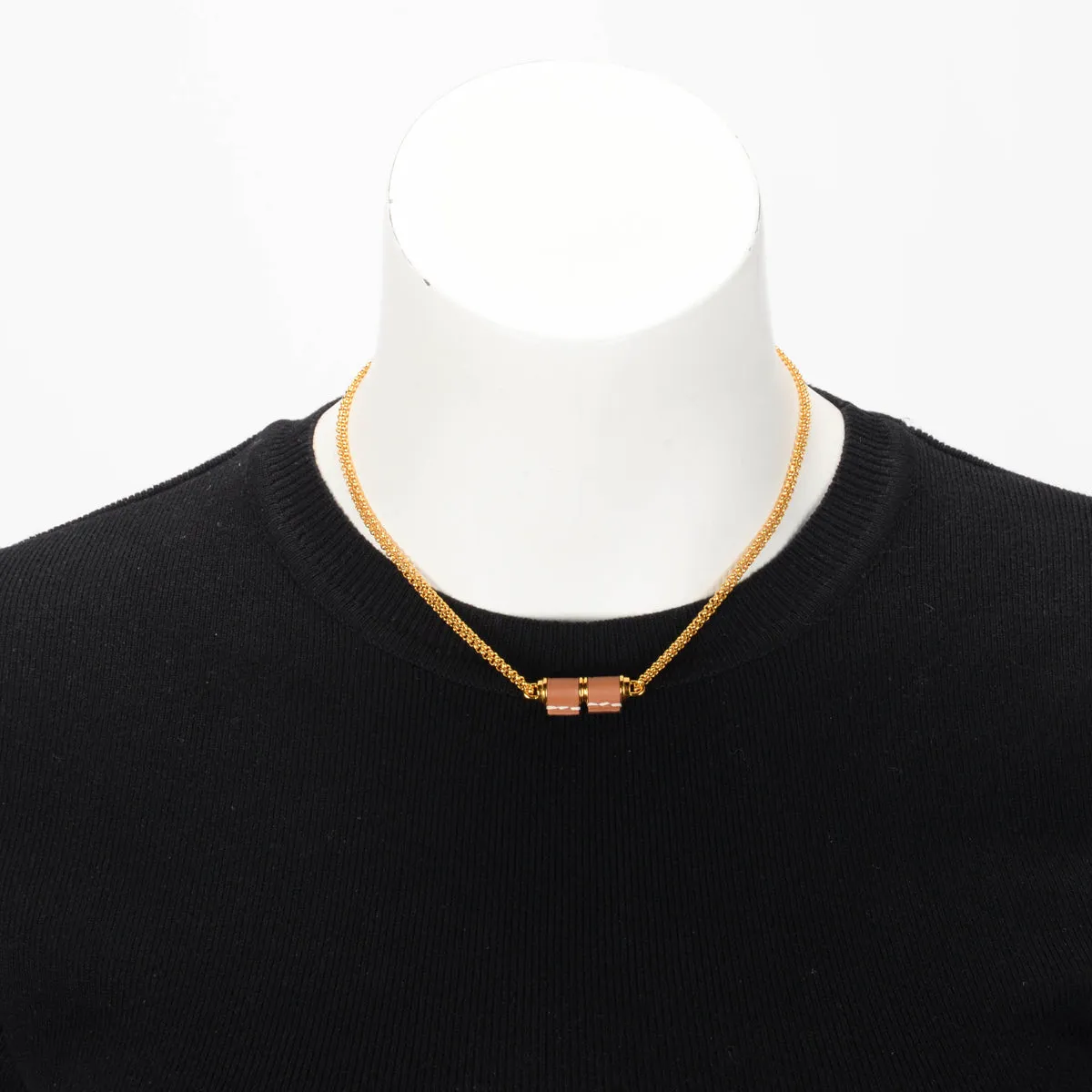 Hermes Gold Plated Charniere Small Model Necklace