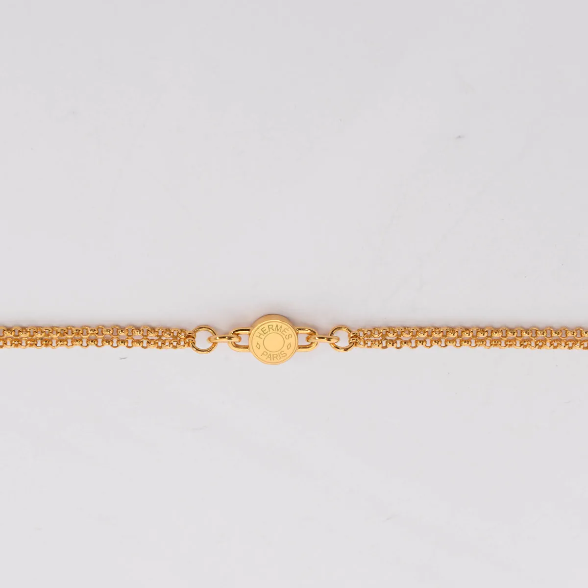 Hermes Gold Plated Charniere Small Model Necklace