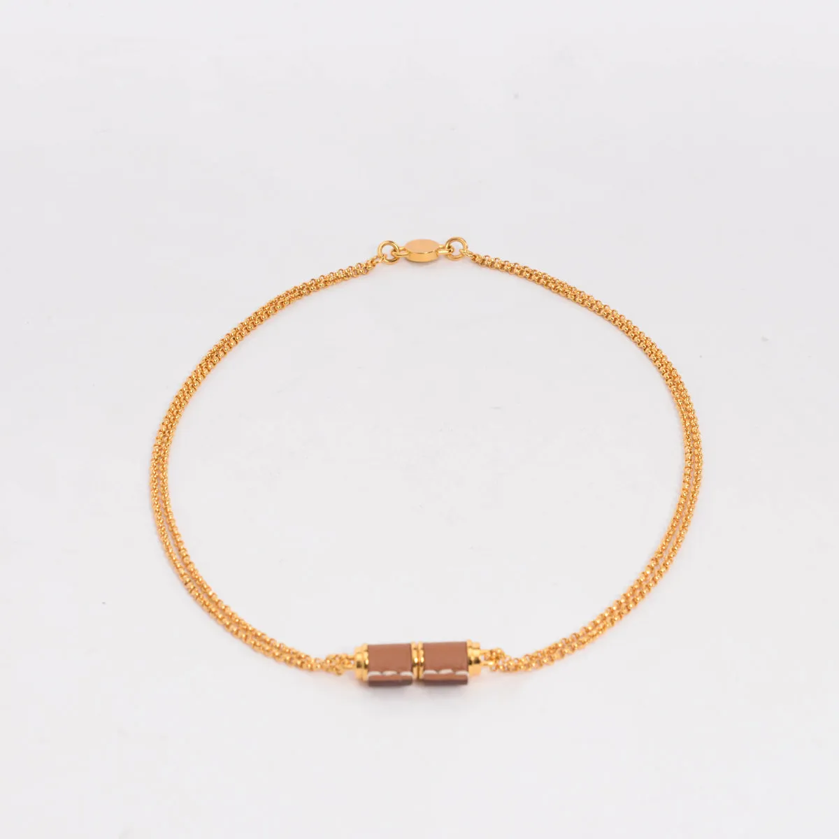 Hermes Gold Plated Charniere Small Model Necklace