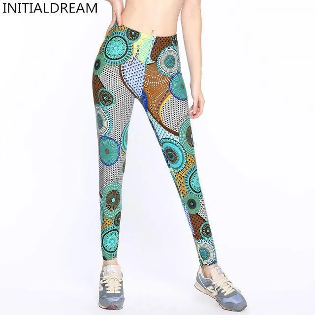 High Elastic Women Print Leggings High Waist Soft Women Trousers Fitness Legging Female Casual Pant