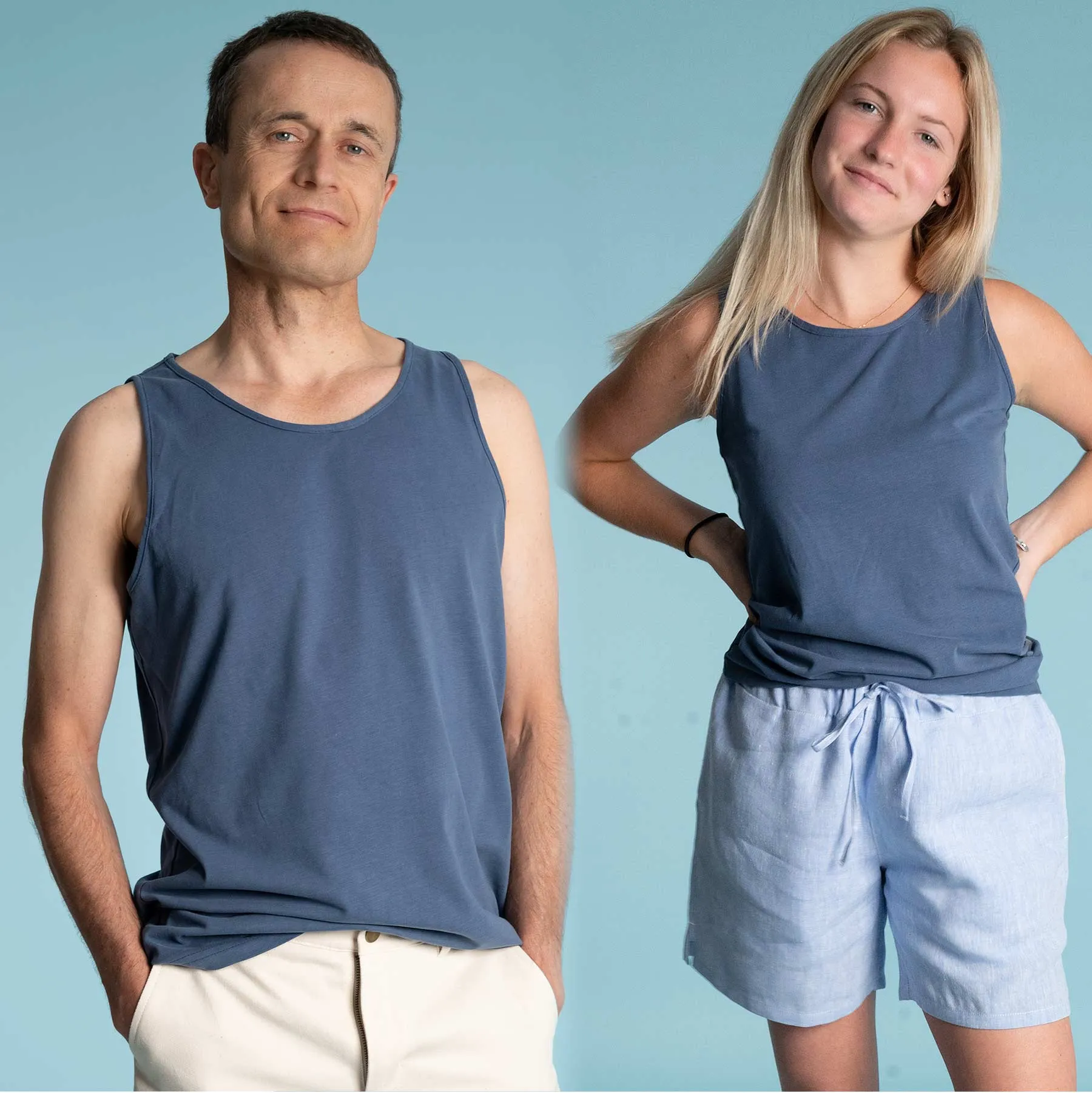 HONOLULU 100% Organic Prima Cotton Tank Top (Unisex) (No Latex, No Plastic, 100% Biodegradable OC Thread Option)