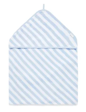 Hooded Towel | Pale Blue Stripe