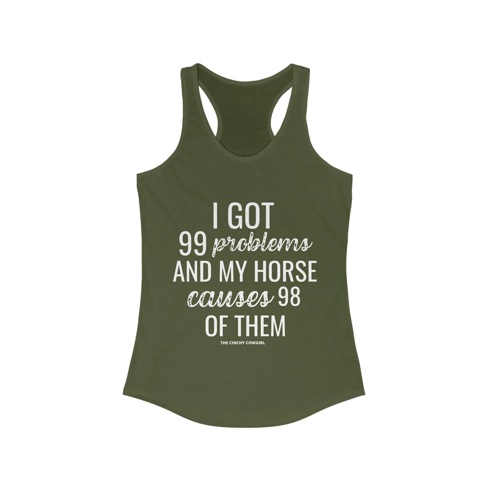 Horse Problems Racerback Tank