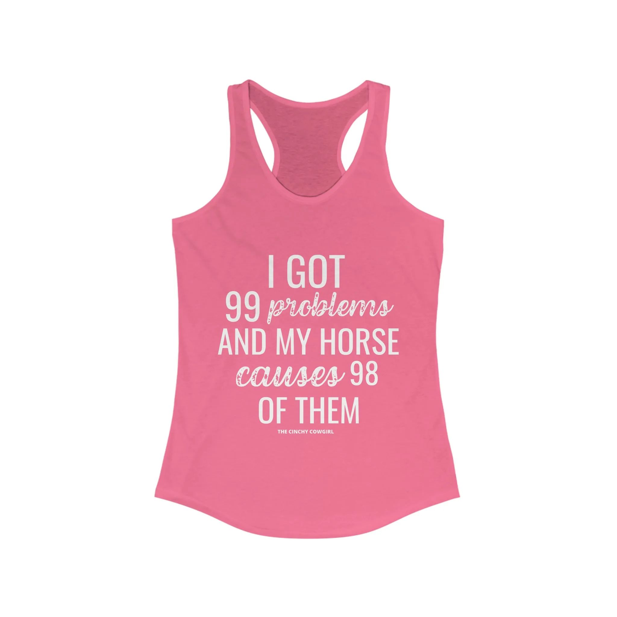 Horse Problems Racerback Tank