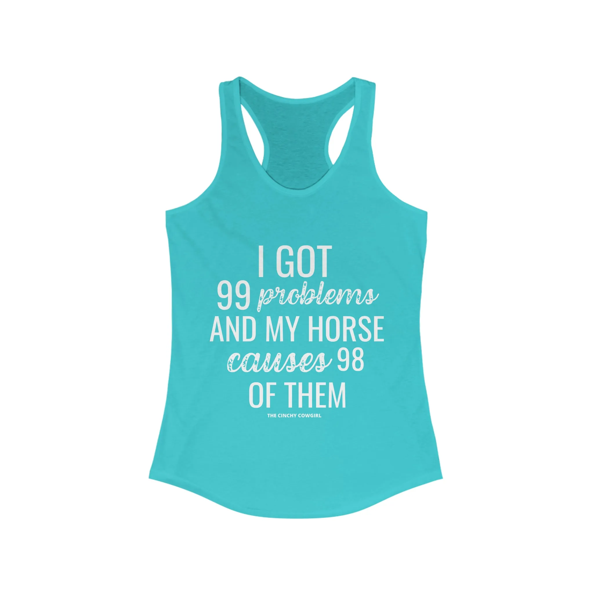 Horse Problems Racerback Tank