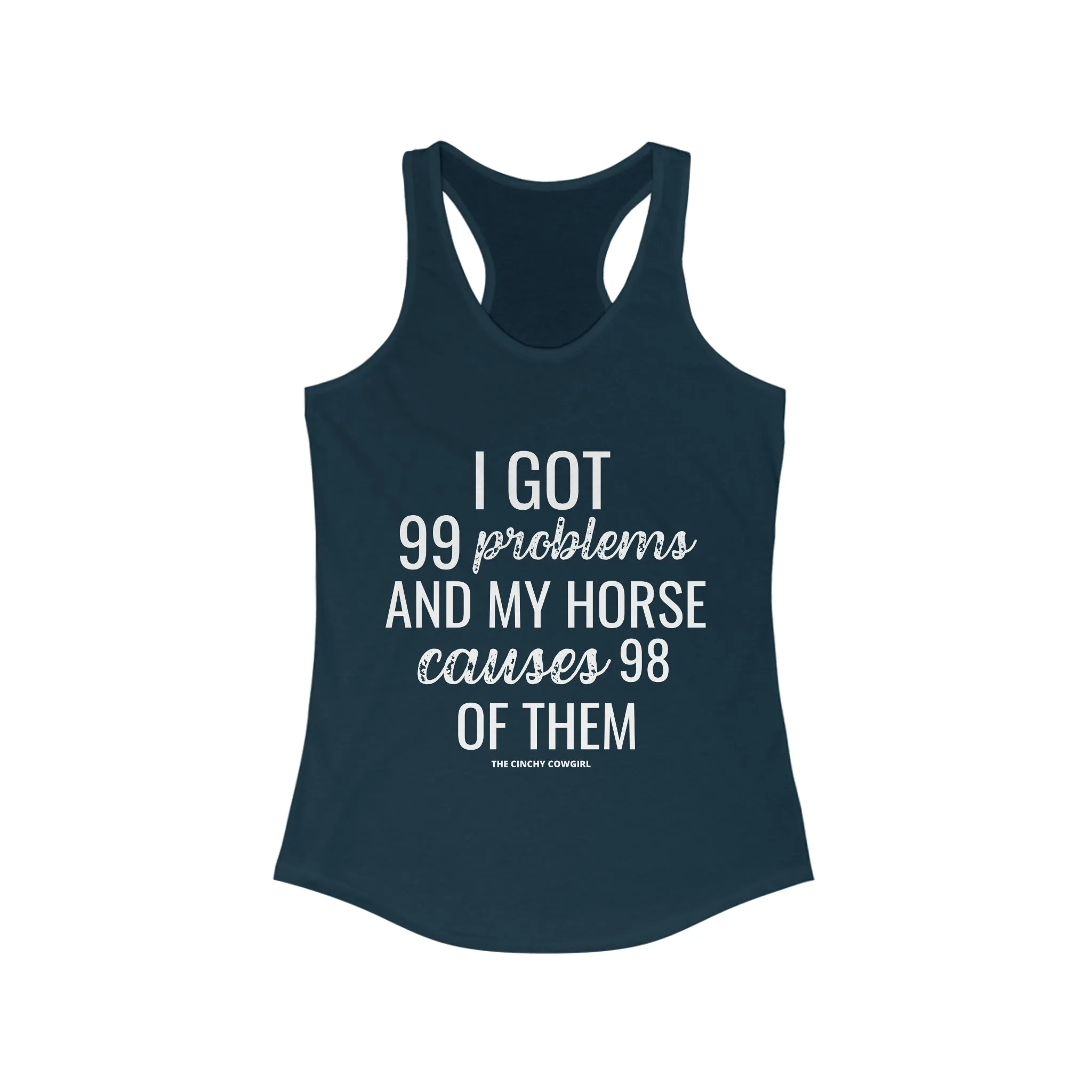 Horse Problems Racerback Tank