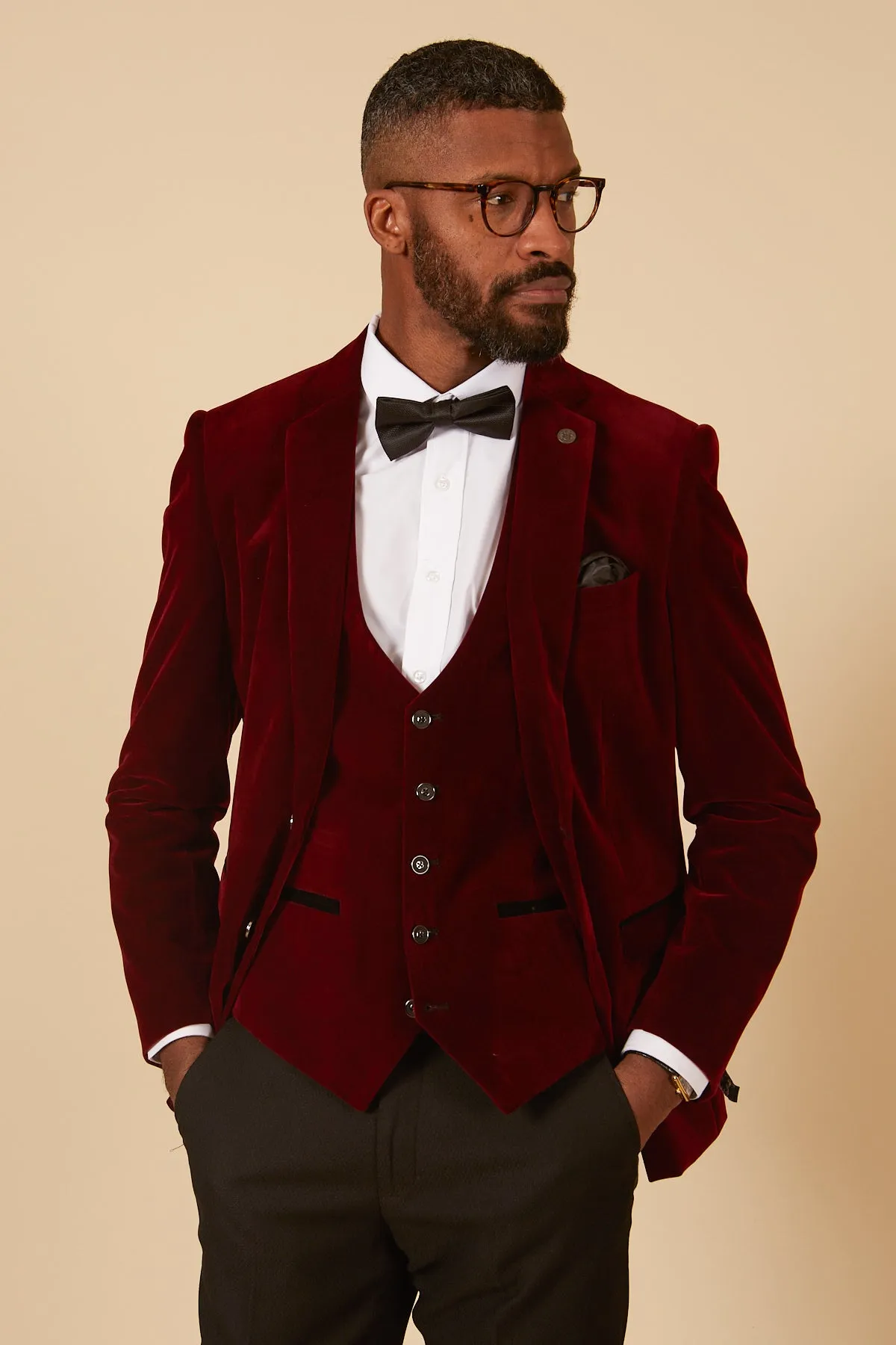 HUDSON - Wine Velvet Blazer