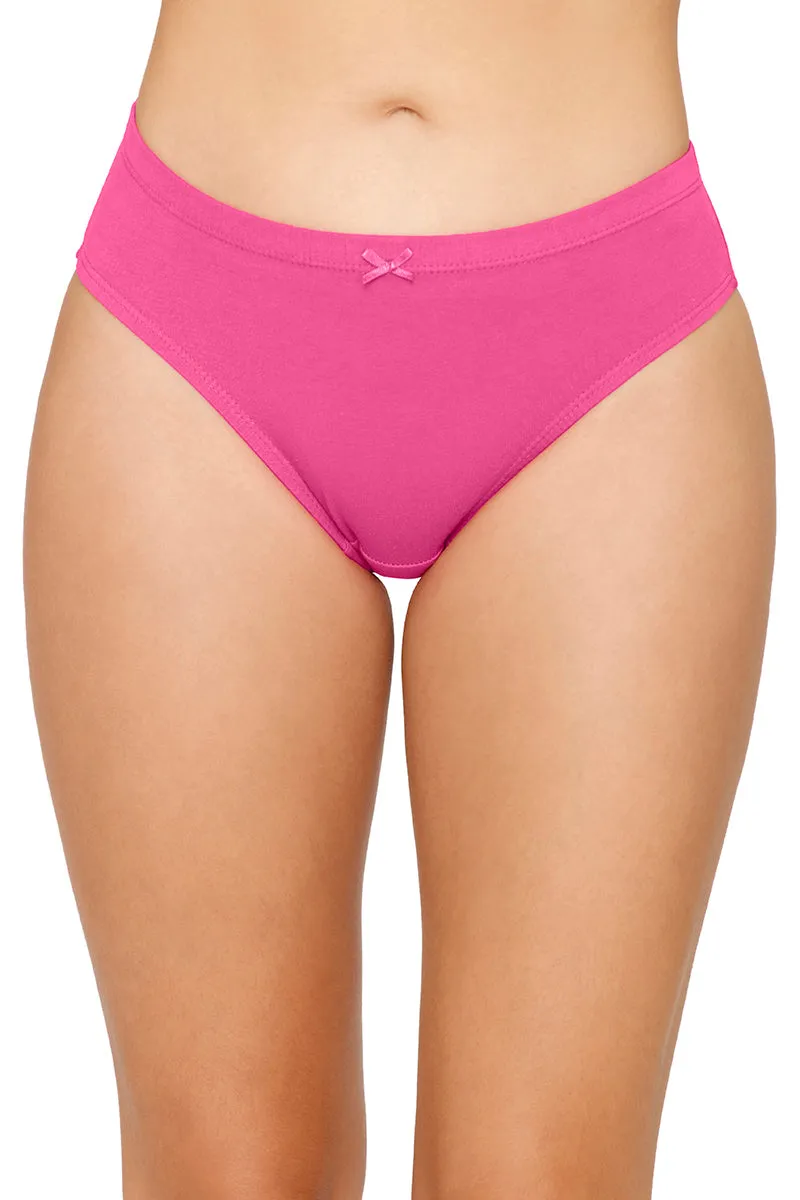 Inner Elastic Solid Mid Rise Bikini Panty (Pack of 3)