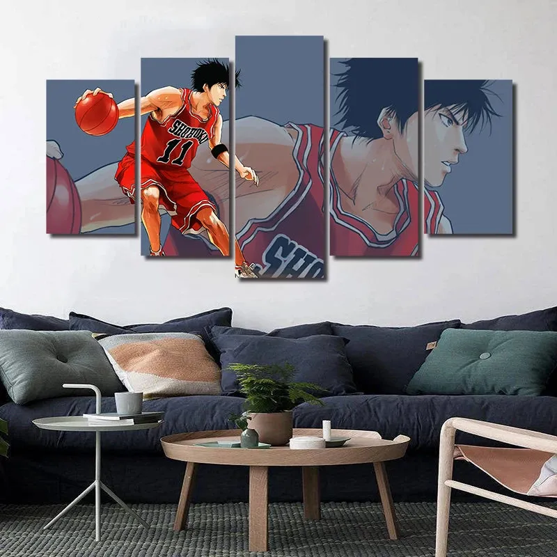 Japanese Anime Slam Dunk Cuadros HD Print Wall Art Canvas Poster Picture 5 Pieces No Frame