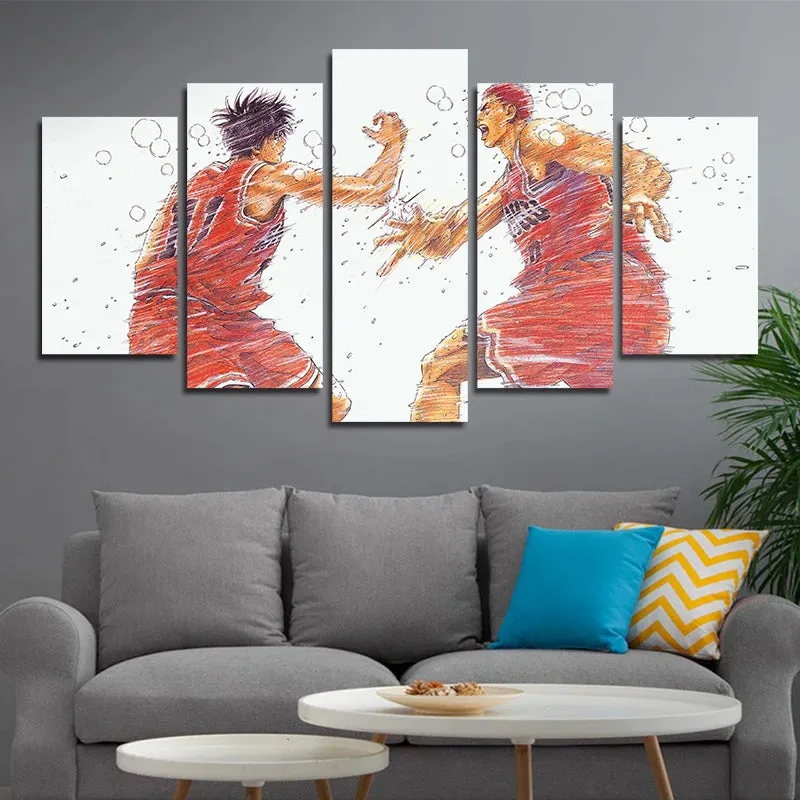 Japanese Anime Slam Dunk Cuadros HD Print Wall Art Canvas Poster Picture 5 Pieces No Frame