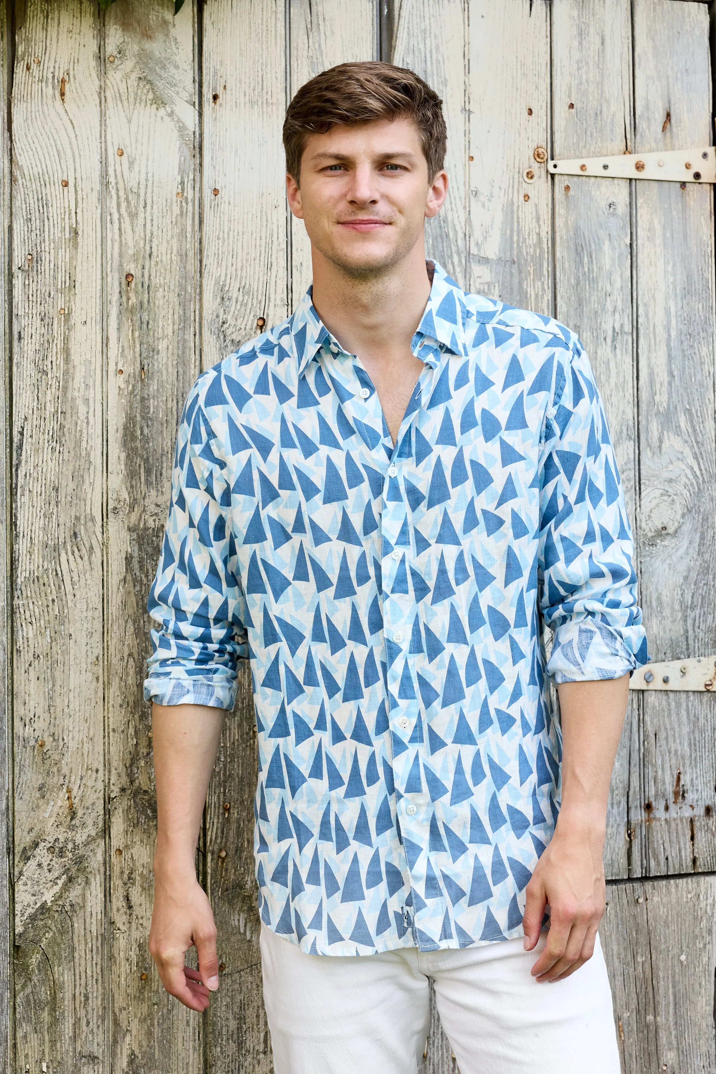 Jeremy Linen Shirt - Opti Blue Regatta