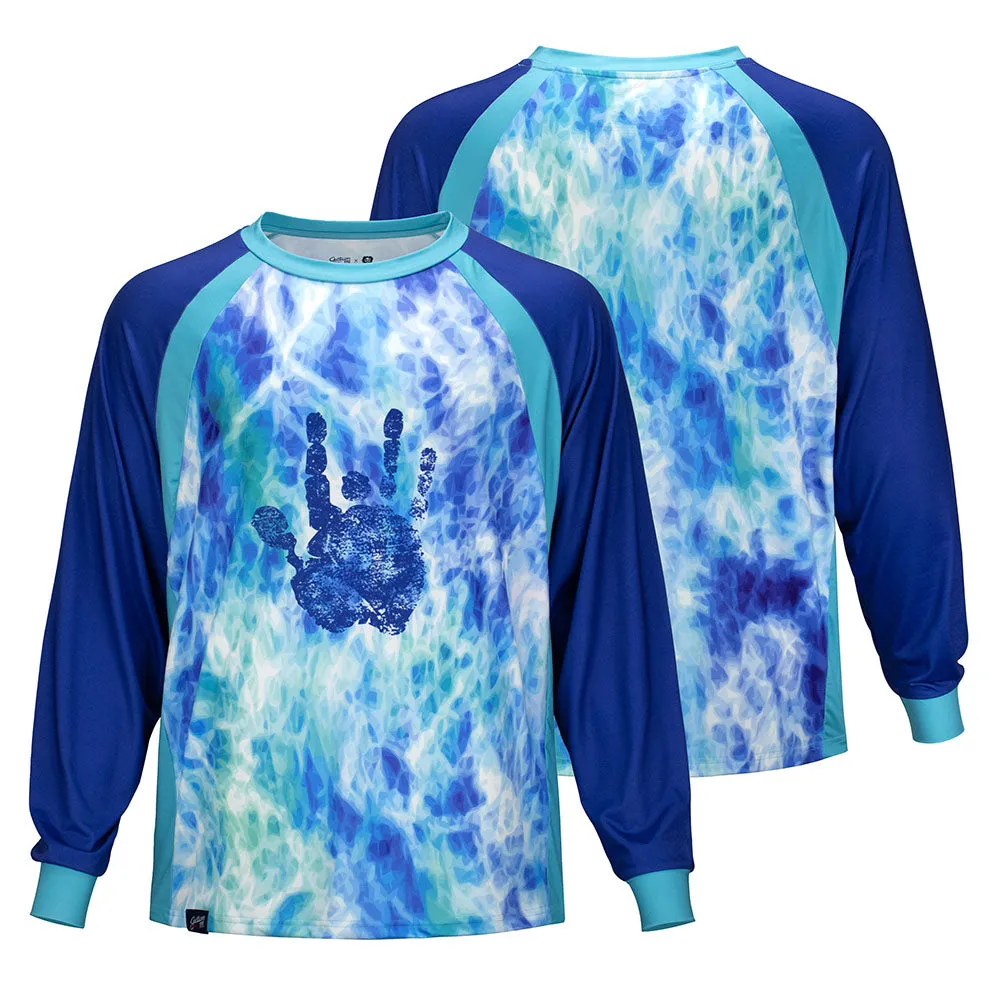 Jerry Garcia | UPF Swim Shirt | Jerry Hand Tie Dye Blue