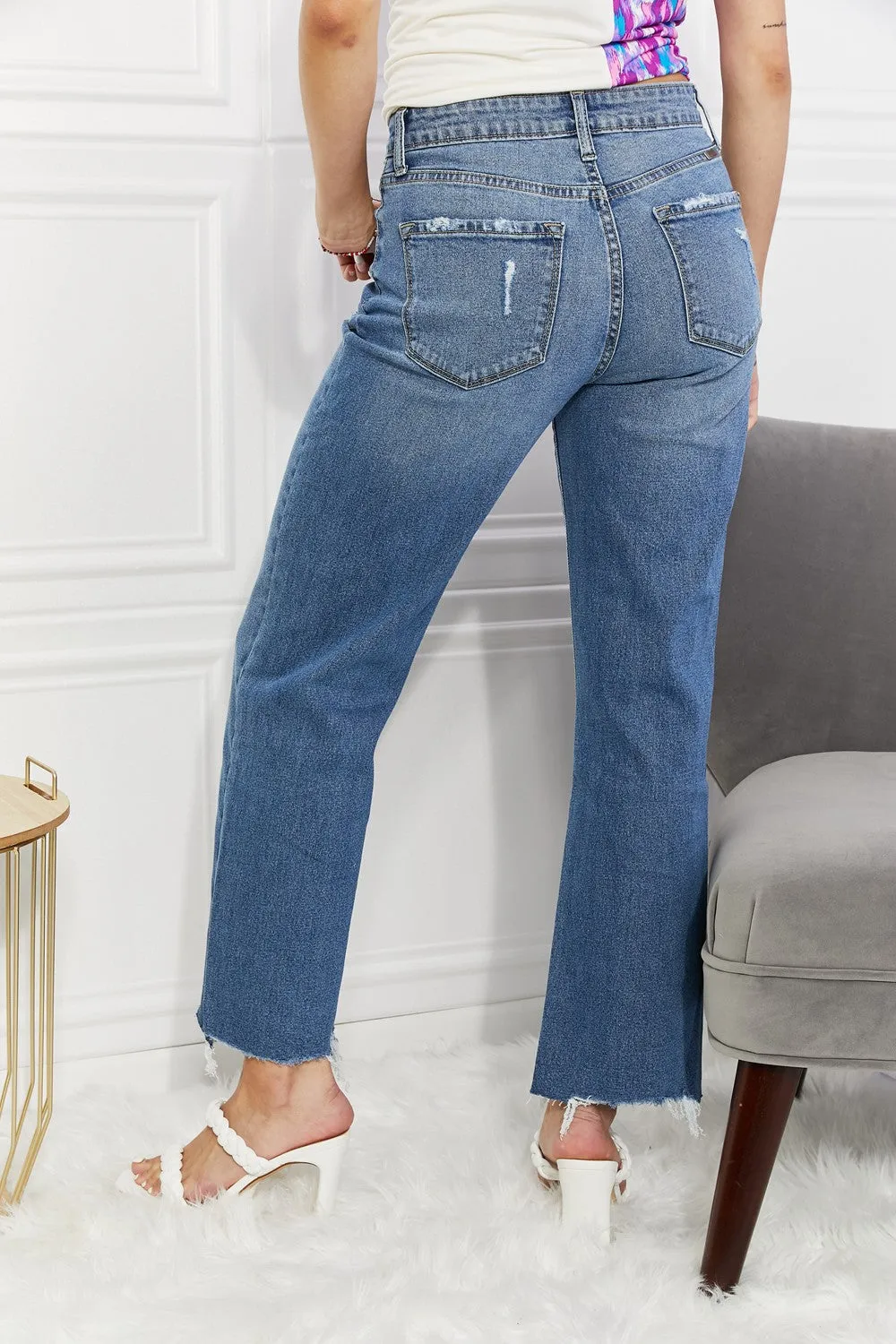 Kancan  Melanie Crop Wide Leg Jeans