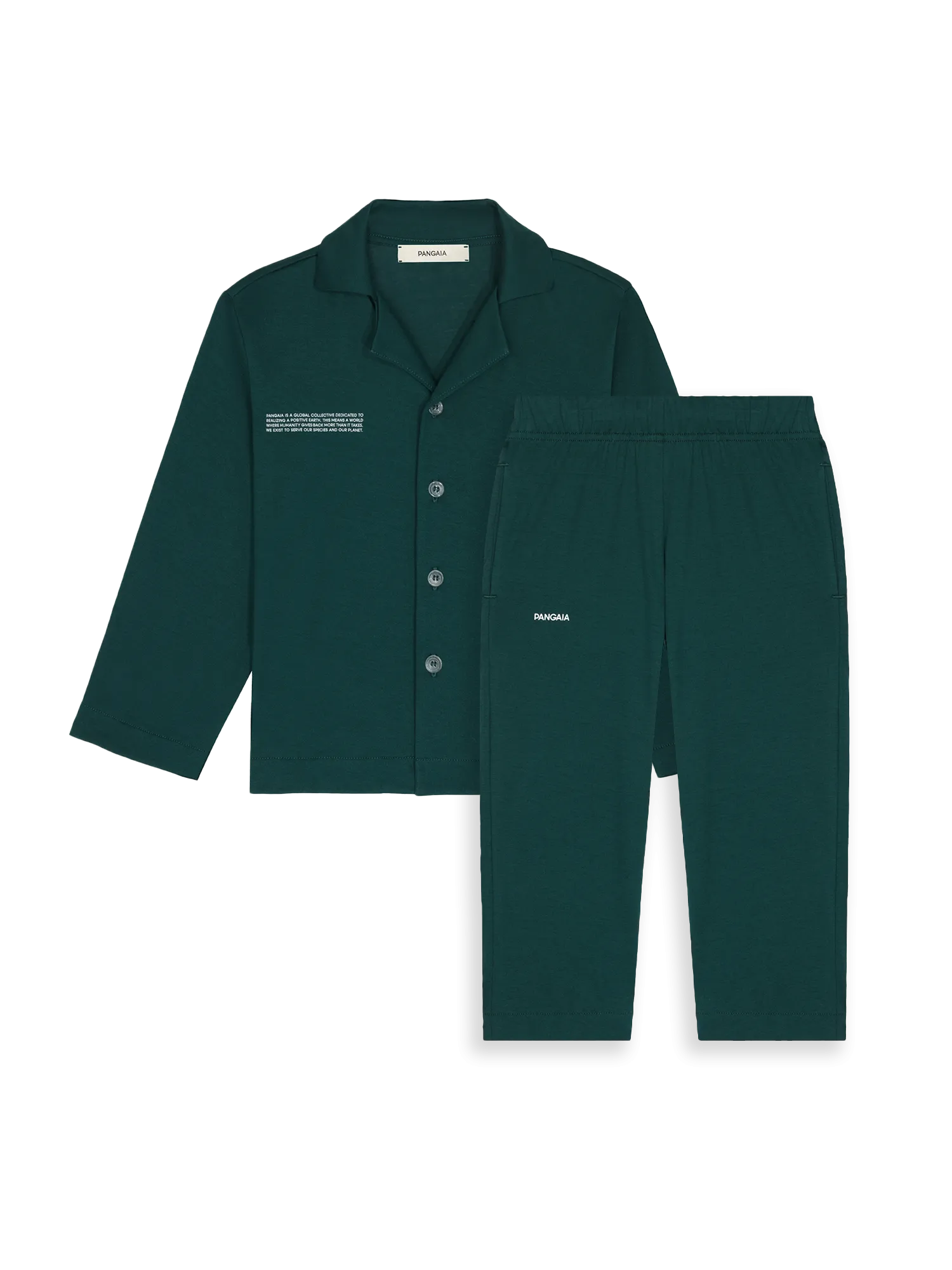 Kids' 365 Lightweight Long Pyjama Set—foliage green