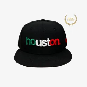 kids new era x premiumgoods. houston. 59fifty fitted (black/red/white/green)