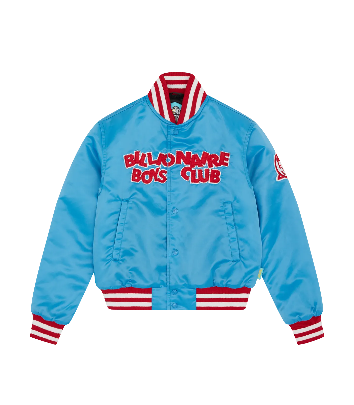 KIDS SATIN BOMBER JACKET - BLUE