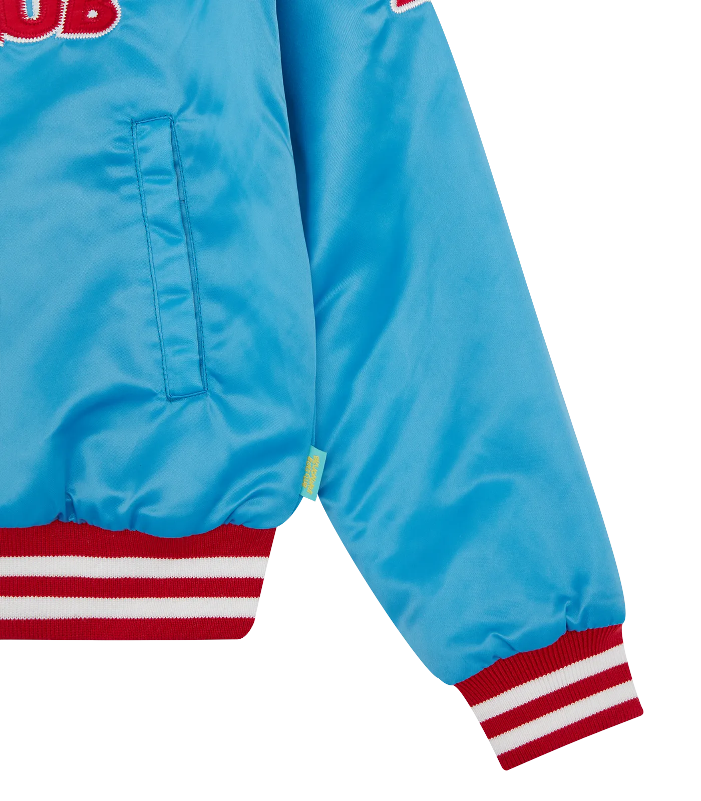 KIDS SATIN BOMBER JACKET - BLUE