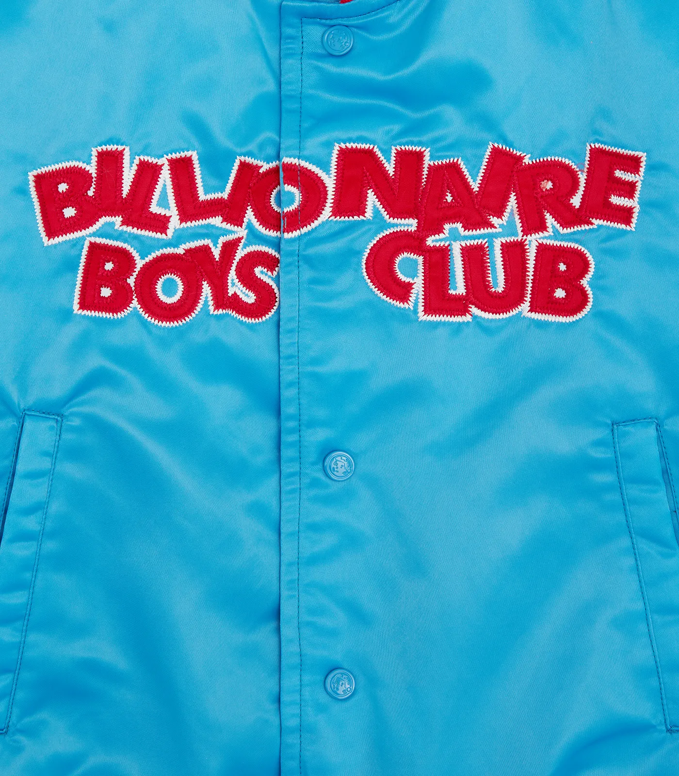 KIDS SATIN BOMBER JACKET - BLUE