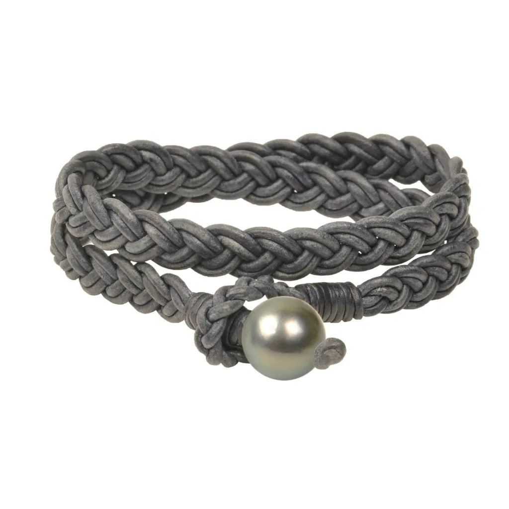 Lagos Double Wrap Bracelet, Tahitian