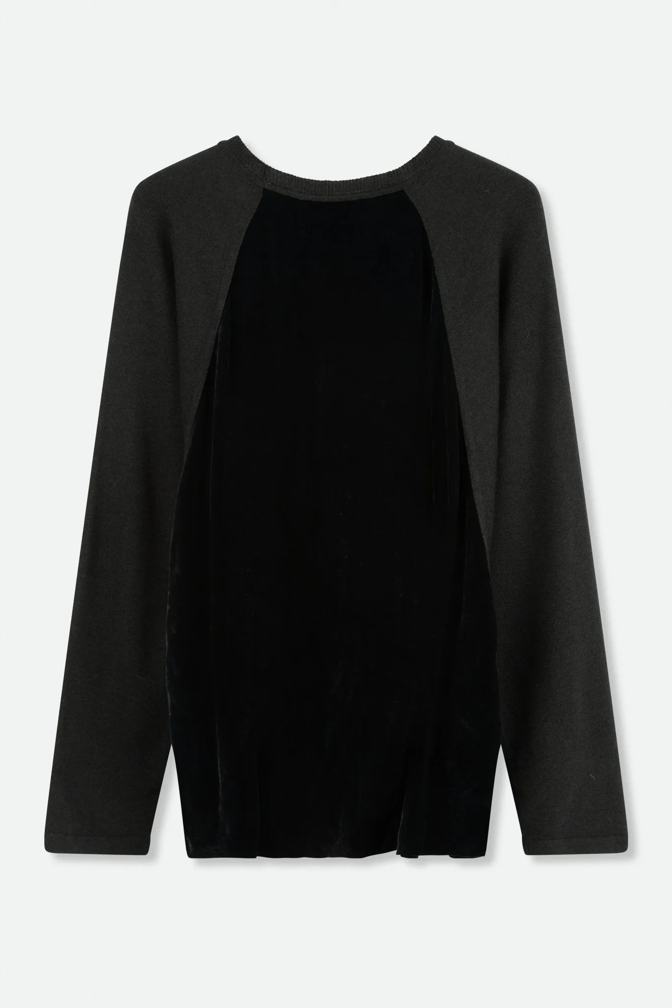 LAMBERTO LOSANI PULLOVER IN KNIT AND VELVET