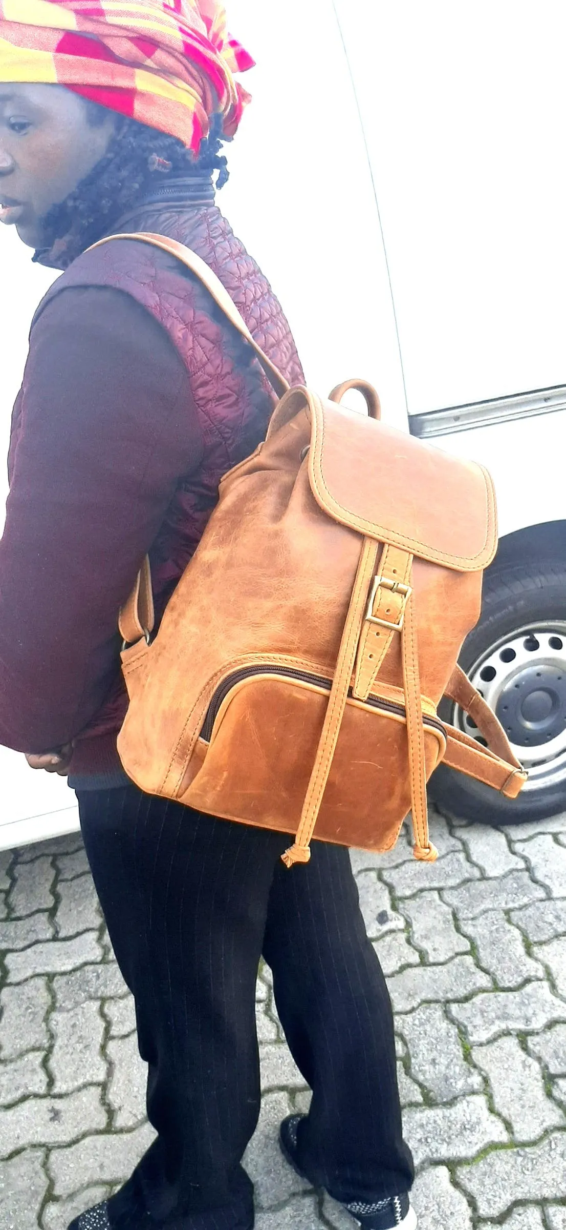 Leather Backpacks flap