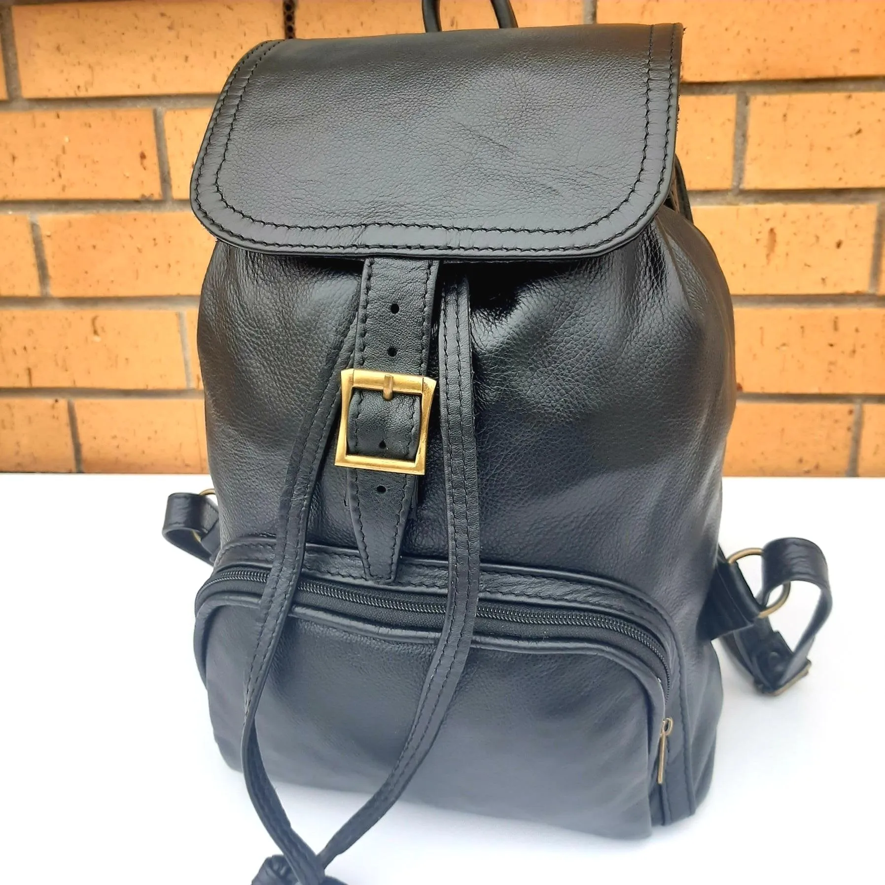 Leather Backpacks flap