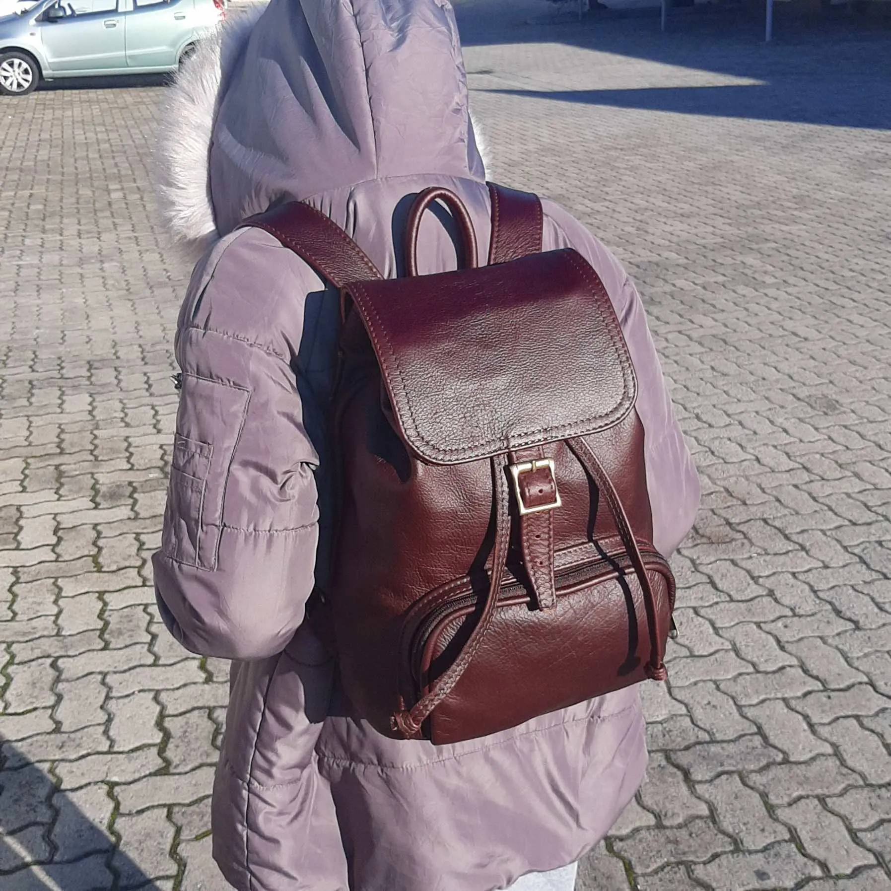 Leather Backpacks flap